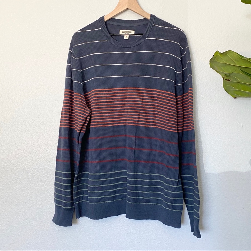 3/$25 GOODTHREADS Multi-Colored Crewneck XL